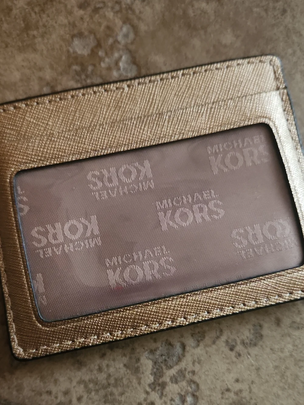 Michael Kors Metallic Gold Card Holder
